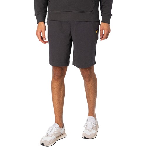 Vêtements Homme Shorts / Bermudas Polo Ralph Lauren Navy Short Sleeves Sweater Sweatshorts avec logo Gris