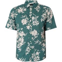 Vêtements Homme Chemises manches courtes Replay Chemise fleurie à manches courtes Vert