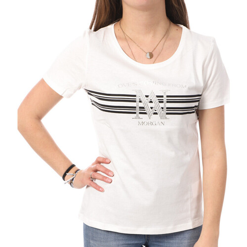 Vêtements Femme T-shirts manches courtes Morgan 241-DONNA Blanc