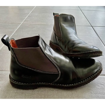 Chaussures Femme Bottines Kickers Boots cuir Noir