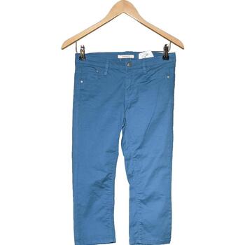 pantalon camaieu  pantacourt femme  34 - t0 - xs bleu 