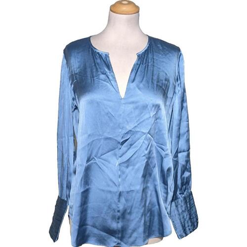 Vêtements Femme Swiss Alpine Mil Massimo Dutti blouse  38 - T2 - M Bleu Bleu