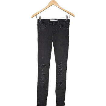 jeans zara  jean slim femme  34 - t0 - xs noir 