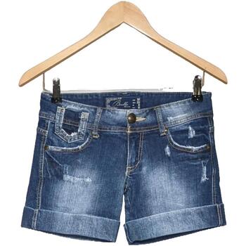 Vêtements Femme Parlor Shorts / Bermudas Bershka short  32 Bleu Bleu