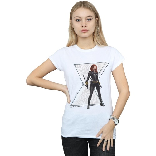 Vêtements Femme T-shirts manches longues Marvel BI10031 Blanc