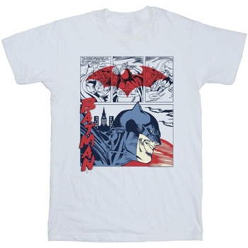 Vêtements Fille T-shirts manches longues Dc Comics Batman Comic Strip Blanc