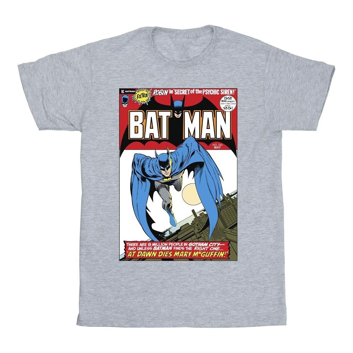 Vêtements Fille T-shirts manches longues Dc Comics Running Batman Cover Gris