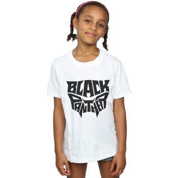 Vêtements Fille T-shirts manches longues Marvel Black Panther Worded Emblem Blanc