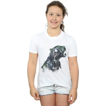 Vêtements Fille T-shirts manches longues Marvel Black Panther Wild Silhouette Blanc