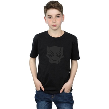 Vêtements Garçon T-shirts manches courtes Marvel Black Panther Black On Black Noir
