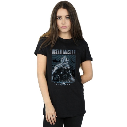 Vêtements Femme T-shirts manches longues Dc Comics Aquaman Ocean Master Noir