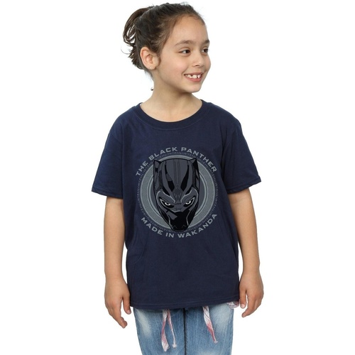 Vêtements Fille T-shirts manches longues Marvel Black Panther Made in Wakanda Bleu