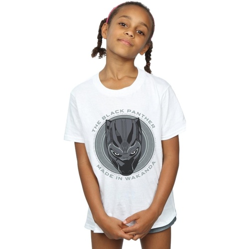 Vêtements Fille T-shirts manches longues Marvel Black Panther Made in Wakanda Blanc