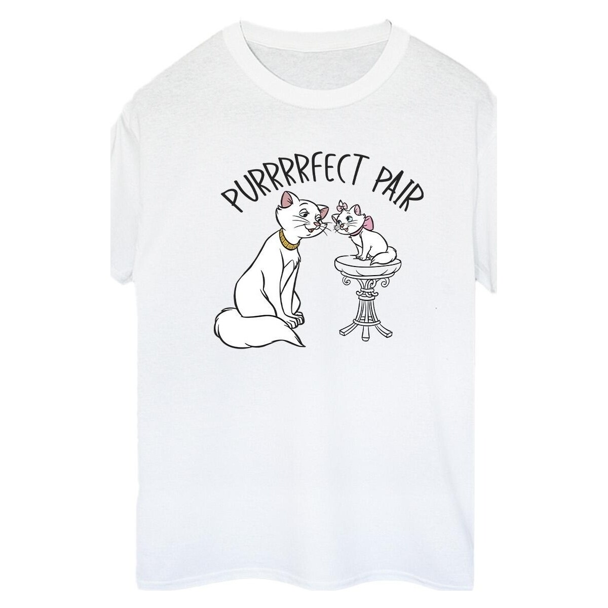 Vêtements Femme T-shirts manches longues Disney The Aristocats Purrfect Pair Blanc