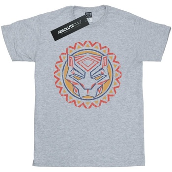 Vêtements Fille T-shirts manches longues Marvel Black Panther Tribal Panther Icon Gris