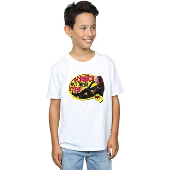 Vêtements Garçon T-shirts manches courtes Dc Comics Batman TV Series Catwoman Scratch Blanc