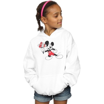 Vêtements Fille Sweats Disney Mickey Mouse Flowers Blanc