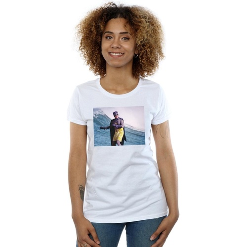 Vêtements Femme T-shirts manches longues Dc Comics Batman TV Series Surfing Still Blanc