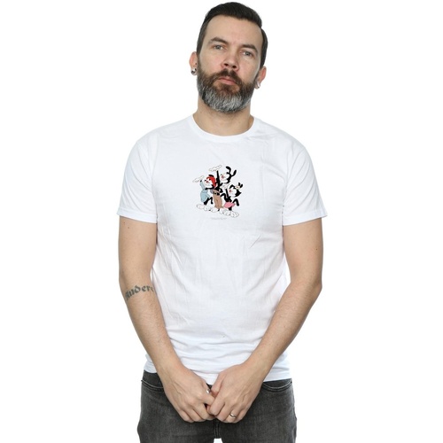 Vêtements Homme T-shirts manches longues Animaniacs Ta Da Blanc