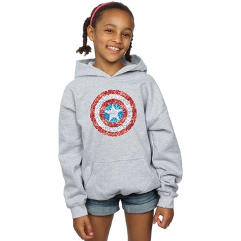 Vêtements Fille Sweats Marvel Captain America Pixelated Shield Gris