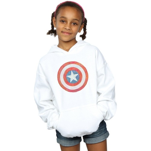 Vêtements Fille Sweats Marvel Captain America Sketched Shield Blanc