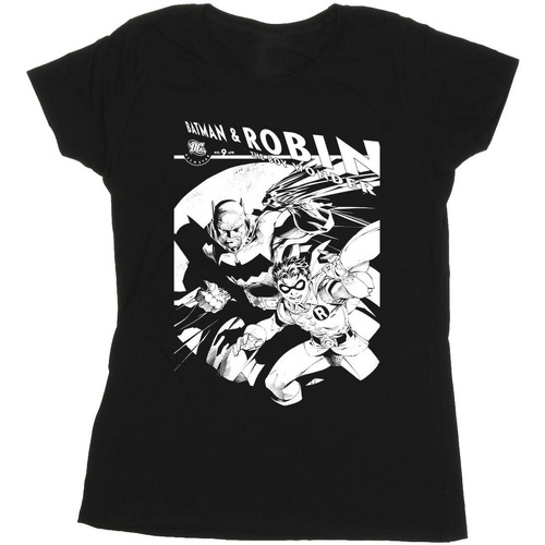 Vêtements Femme T-shirts manches longues Dc Comics Batman And Boy Wonder Noir