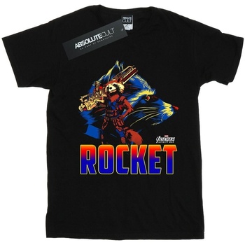 Vêtements Femme T-shirts manches longues Marvel Avengers Infinity War Rocket Character Noir