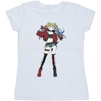 Vêtements Femme T-shirts manches longues Dc Comics Harley Quinn Standing Pose Blanc