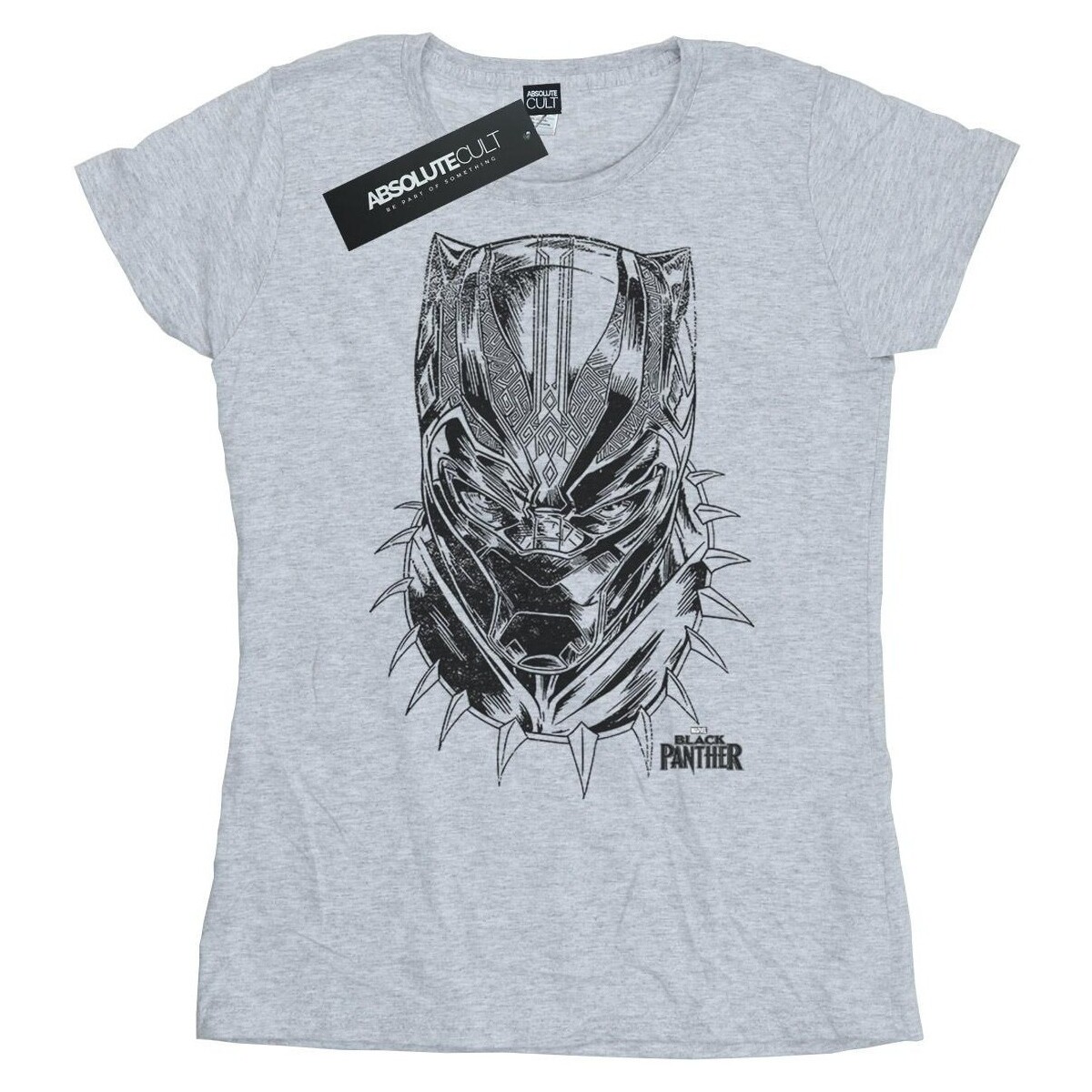 Vêtements Femme T-shirts manches longues Marvel Black Panther Spray Headshot Gris