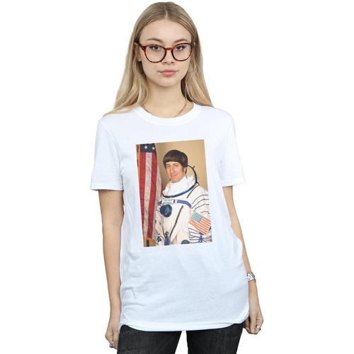 Vêtements Femme T-shirts manches longues The Big Bang Theory Howard Wolowitz Rocket Man Blanc