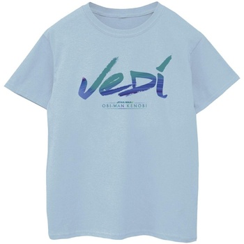 Vêtements Fille T-shirts manches longues Disney Obi-Wan Kenobi Jedi Painted Font Bleu