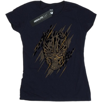 Vêtements Femme T-shirts manches longues Marvel Black Panther Gold Head Bleu