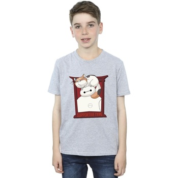 Vêtements Garçon T-shirts manches courtes Disney Big Hero 6 Baymax Frame Support Gris