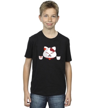 Vêtements Garçon T-shirts manches courtes Disney Big Hero 6 Baymax Kitten Heads Noir
