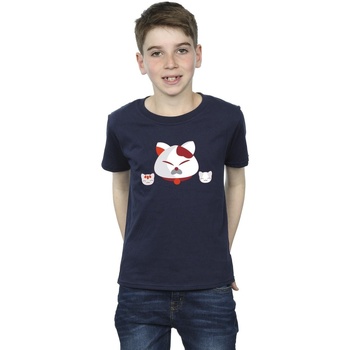 Vêtements Garçon T-shirts manches courtes Disney Big Hero 6 Baymax Kitten Heads Bleu