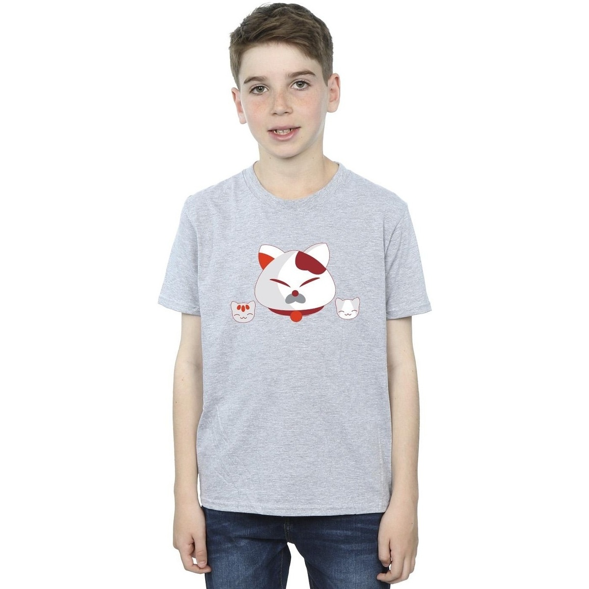 Vêtements Garçon T-shirts manches courtes Disney Big Hero 6 Baymax Kitten Heads Gris