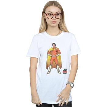 Vêtements Femme T-shirts manches longues Whad Up Science Bitchesory Howard Superhero Blanc