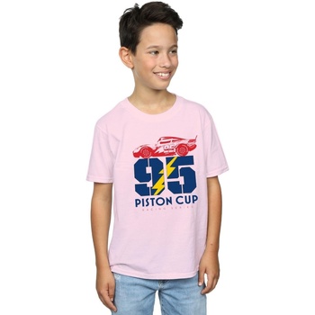 Vêtements Garçon T-shirts manches courtes Disney Cars Piston Cup 95 Rouge