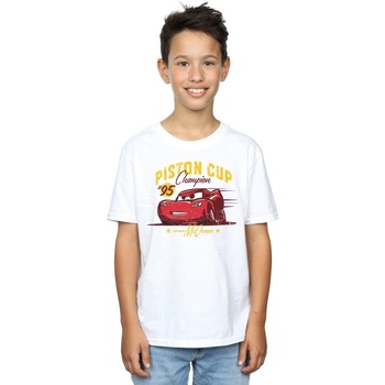 Vêtements Garçon T-shirts manches courtes Disney Cars Piston Cup Champion Blanc
