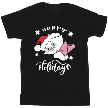 Vêtements Homme T-shirts manches longues Disney The Aristocats Happy Holidays Noir