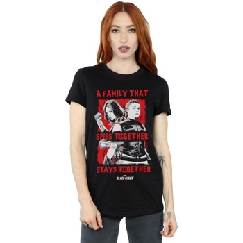 Vêtements Femme T-shirts manches longues Marvel Black Widow Movie Spies Together Noir