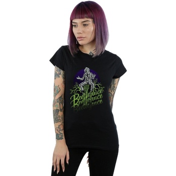 Vêtements Femme T-shirts manches longues Beetlejuice Faded Pose Noir