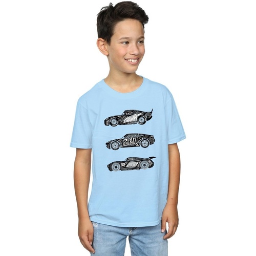 Vêtements Garçon T-shirts manches courtes Disney Cars Text Racers Bleu