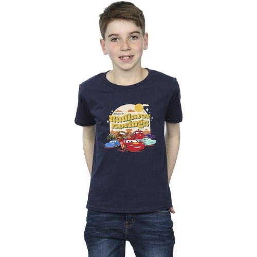 Vêtements Garçon T-shirts manches courtes Disney Cars Radiator Springs Group Bleu