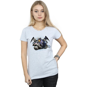 Vêtements Femme T-shirts manches longues Dc Comics Batman TV Series Bat Bike Gris