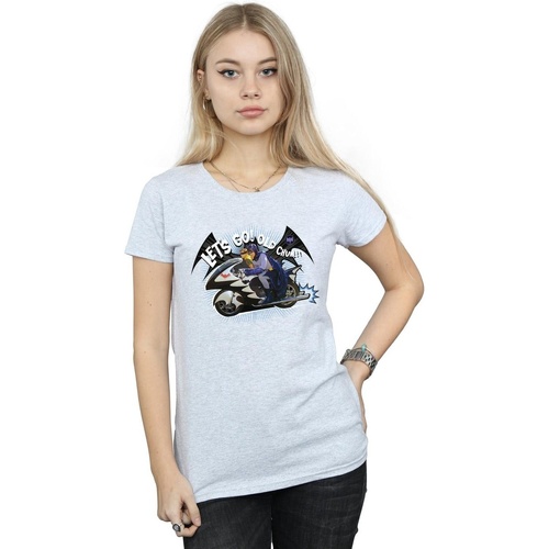 Vêtements Femme T-shirts manches longues Dc Comics Batman TV Series Bat Bike Gris