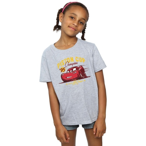 Vêtements Fille T-shirts manches longues Disney Cars Piston Cup Champion Gris