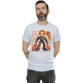 Vêtements Homme T-shirts manches longues Marvel Avengers Infinity War Hulkbuster Blueprint Gris