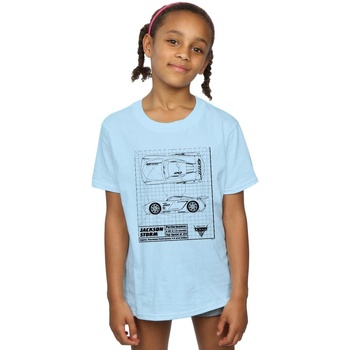 Vêtements Fille T-shirts manches longues Disney Cars Jackson Storm Blueprint Bleu
