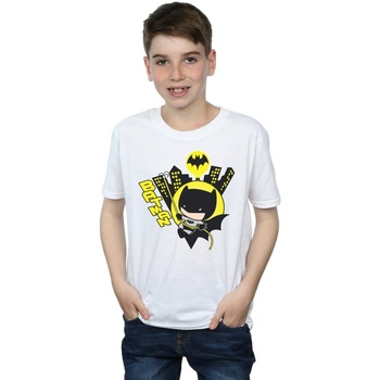 Vêtements Garçon T-shirts manches courtes Dc Comics Chibi Batman Swinging Blanc